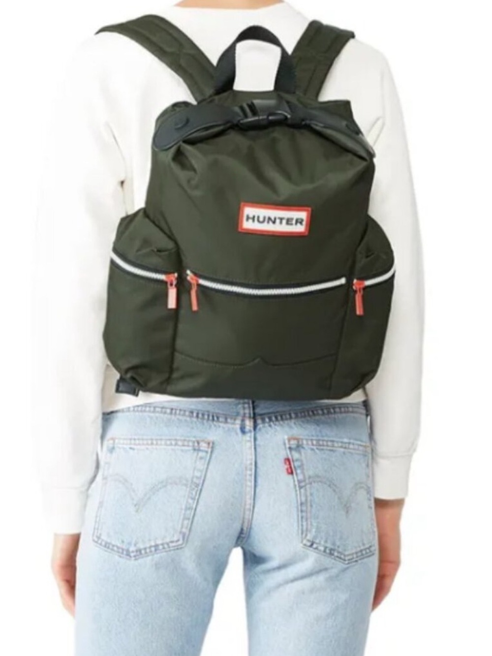 Hunter Original Topclip Nylon Backpack Dark Olive - NWT